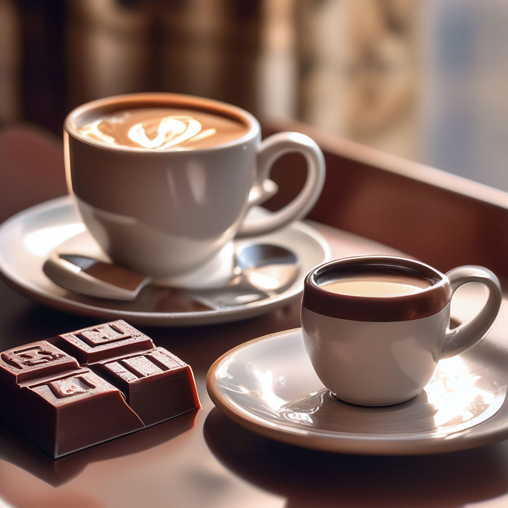 Чашка кофе с шоколадкой, хорошее …» — создано в Шедевруме