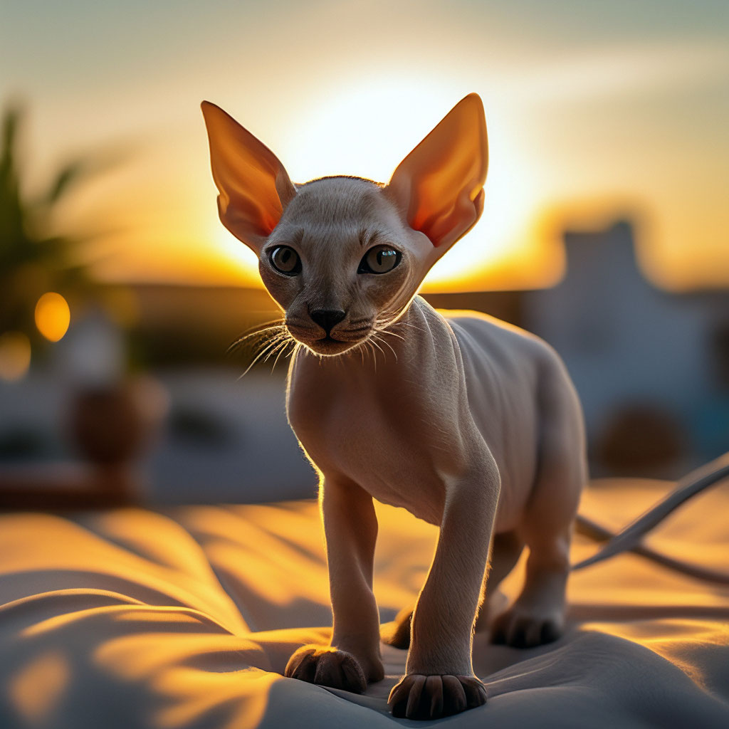 Маленький красивый милый лысый кот …» — создано в Шедевруме