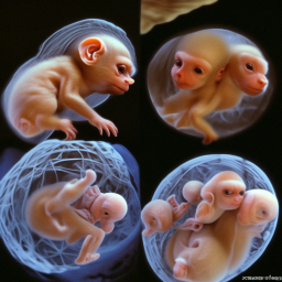 «Monkey embryogenesis» — video created in Shedevrum
