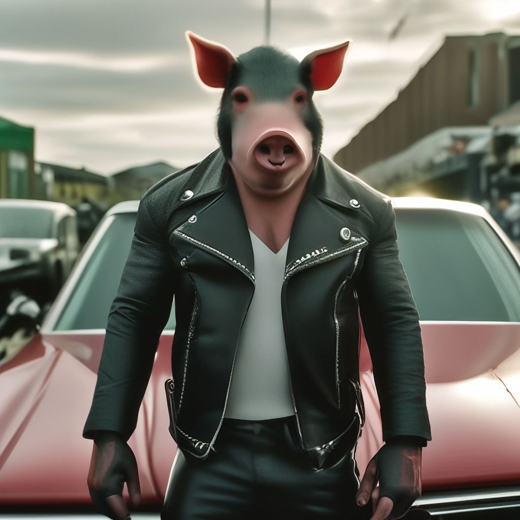 Pig-Man, Угонщик Авто, В Черной …» — Создано В Шедевруме