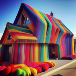 «A house made of multicolored threads» — video created in Shedevrum