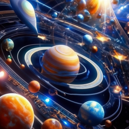 «Ultra detailed beautiful Dance of planets in the solar system, art ...