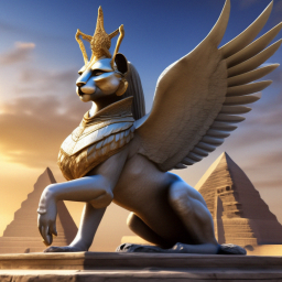 «The Sphinx. It is a mystical creature with the head of a woman, the ...