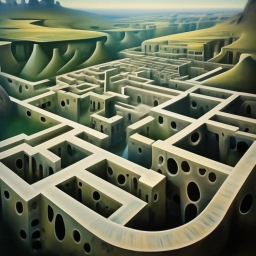 «Surrealism multilevel labyrinths landscapes extraterrestrial» — video ...