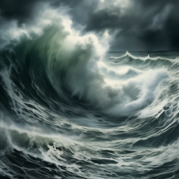 «The raging sea» — video created in Shedevrum
