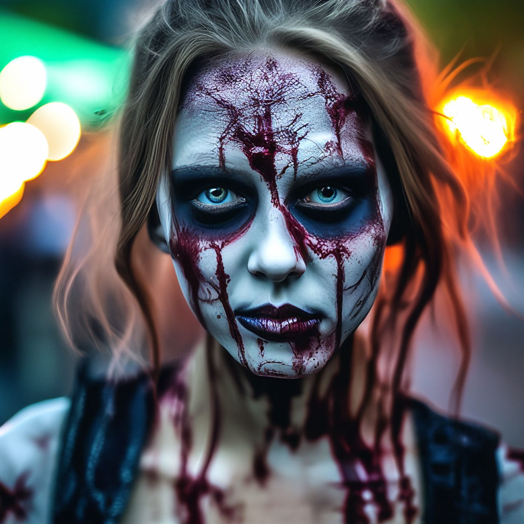 Зомби на хэллоуин | Макияж глаз