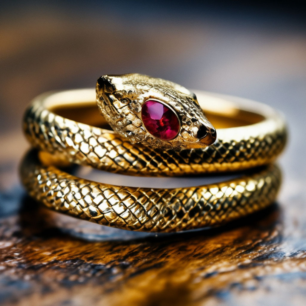 Золотой женский браслет змейка. два …» — создано в Шедевруме