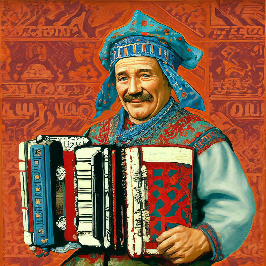 Мужик с гармошкой картинки
