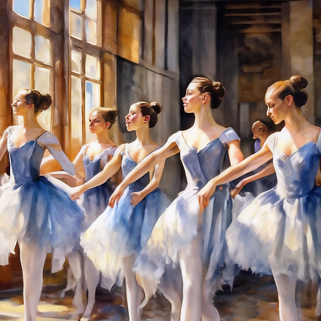 Красивые балерины в разных изящных позах | Премиум векторы