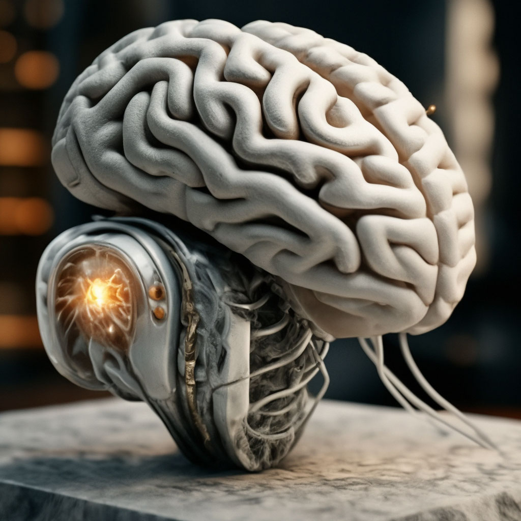 Головной мозг с имплантами на …» — создано в Шедевруме