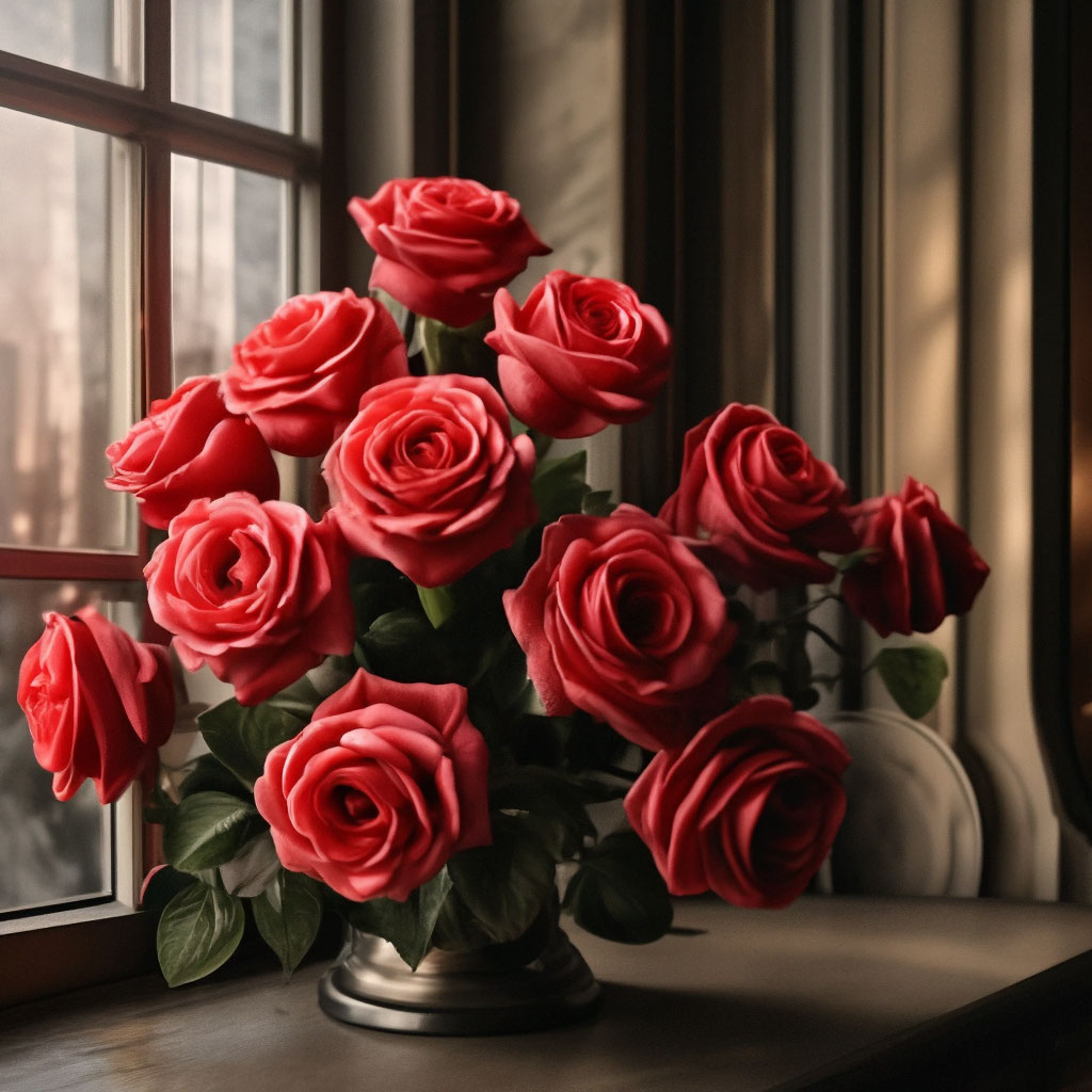 Розы букет дома (60 фото)