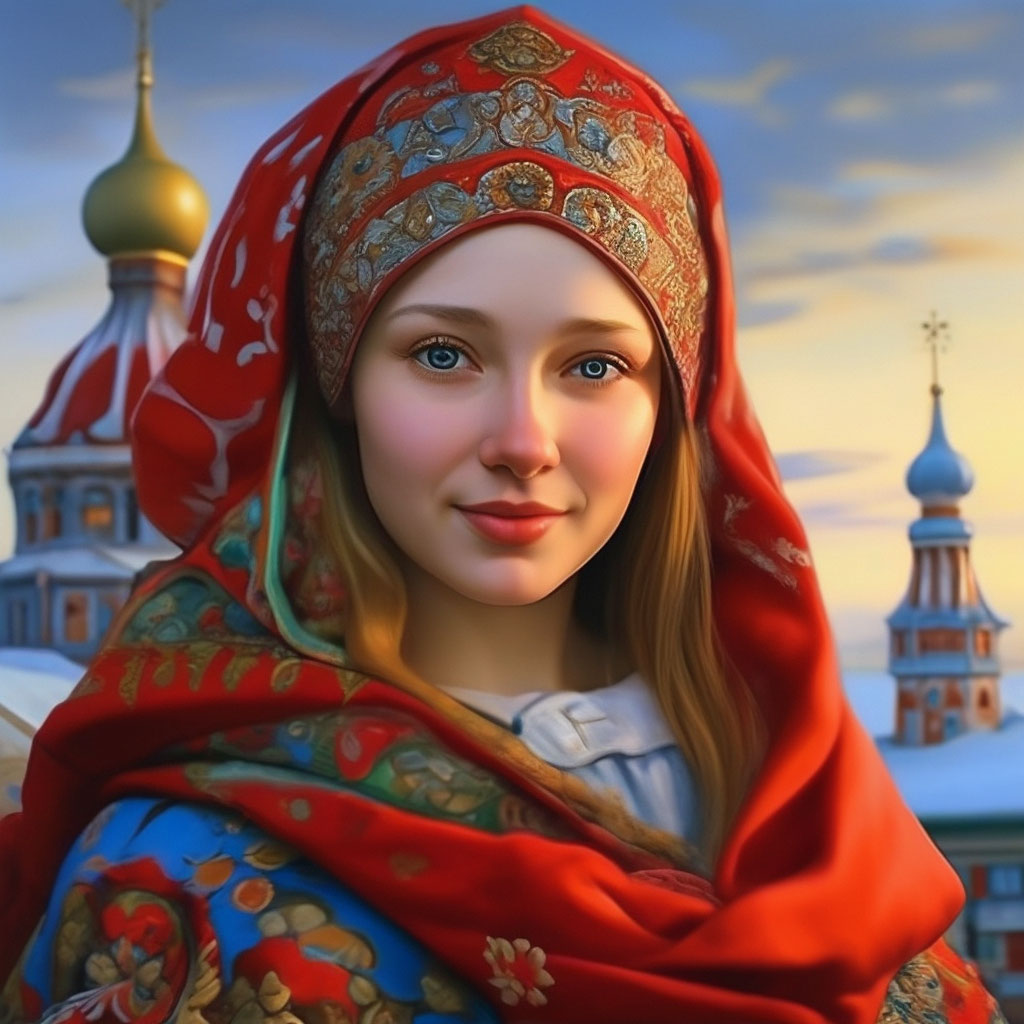 Русская женщина Настоящая русская женщина» — картинка создана в Шедевруме