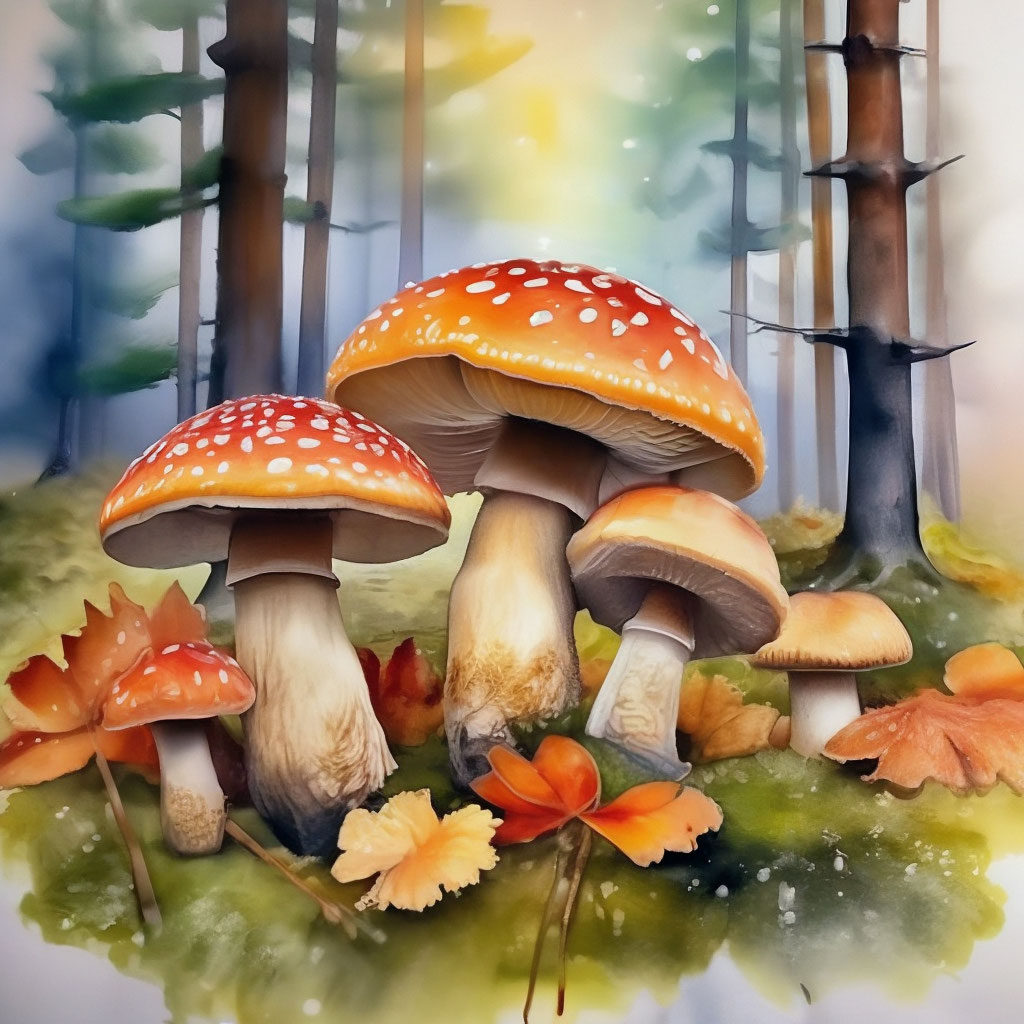 Белый гриб. Раскраска для детей