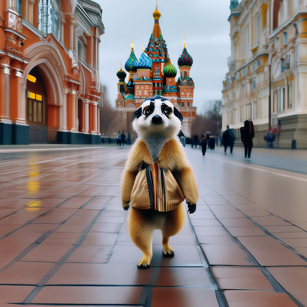 Gif video of a meerkat on a … — created in Shedevrum