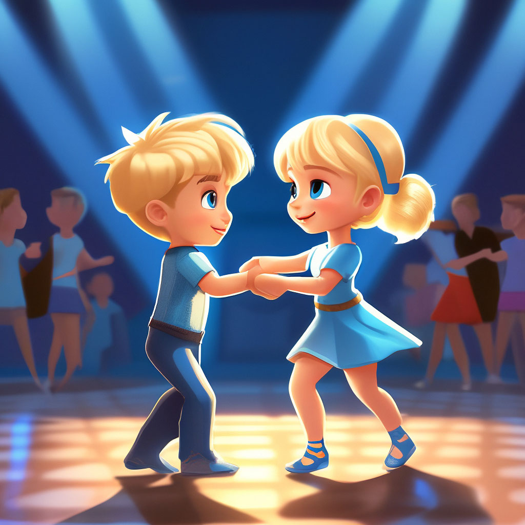 Cartoon Blonde Dancing