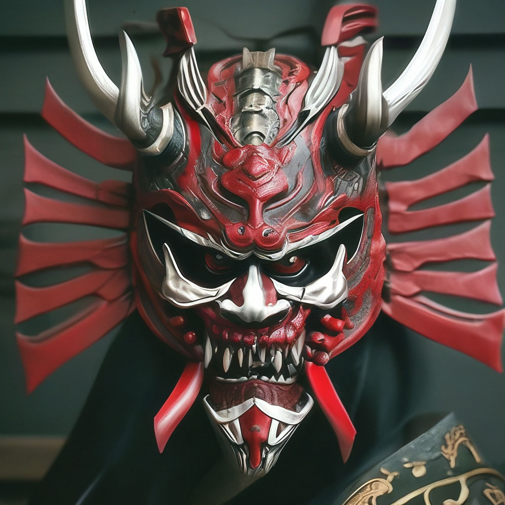 Демоническая маска самурая» — создано в Шедевруме