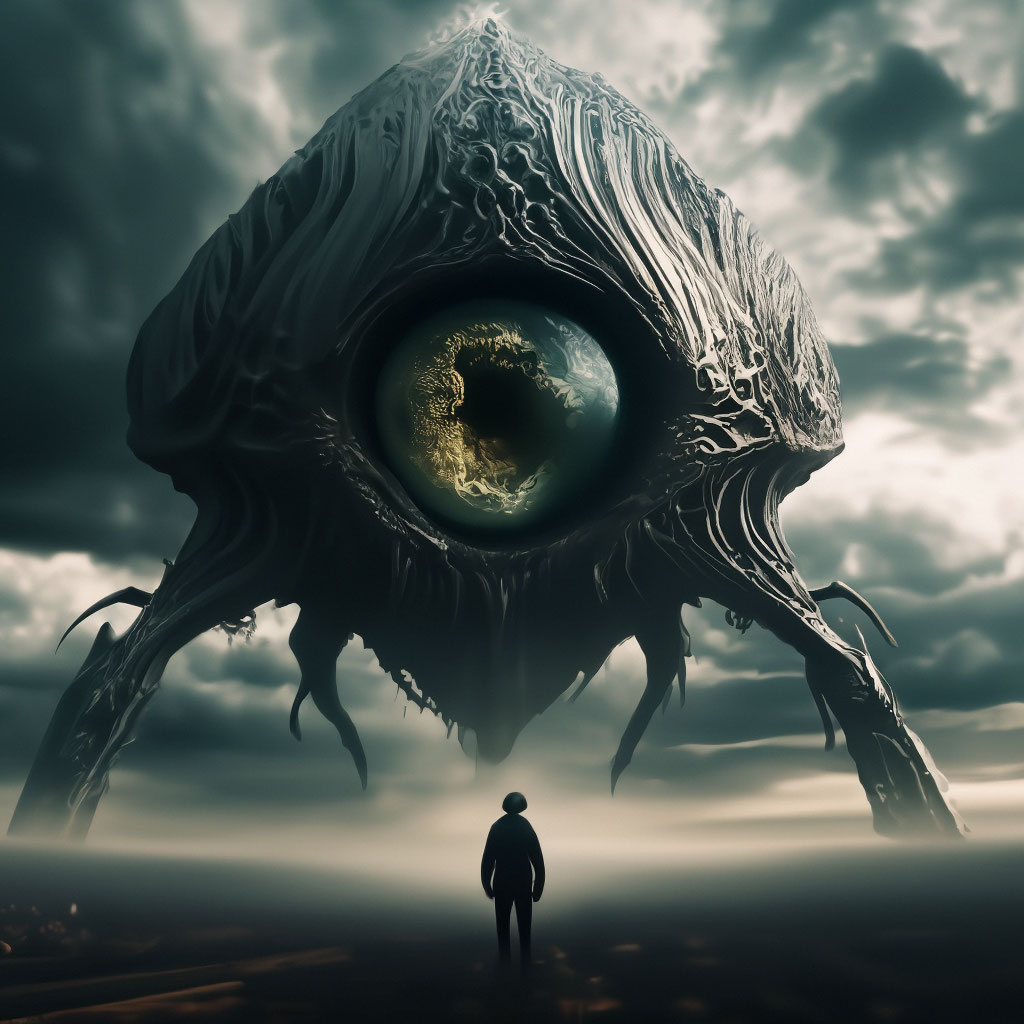 «Гигантское инопланетное существо, одно…» — создано в Шедевруме