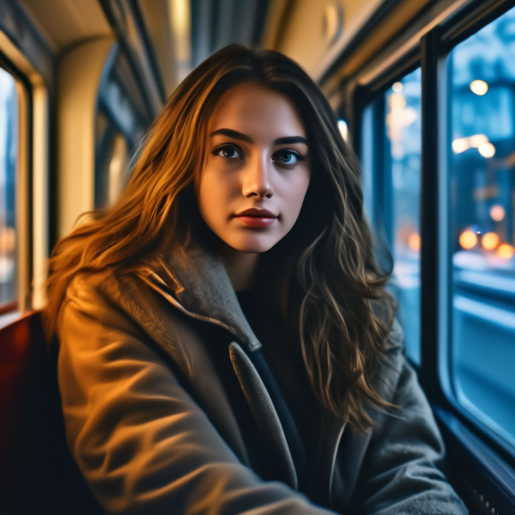 Девушка в поезде/ идеи для фото