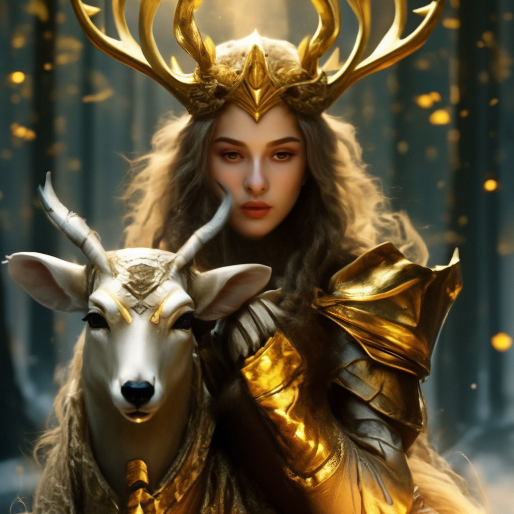 deer lady dress Maon Sveless Knee-Length ss