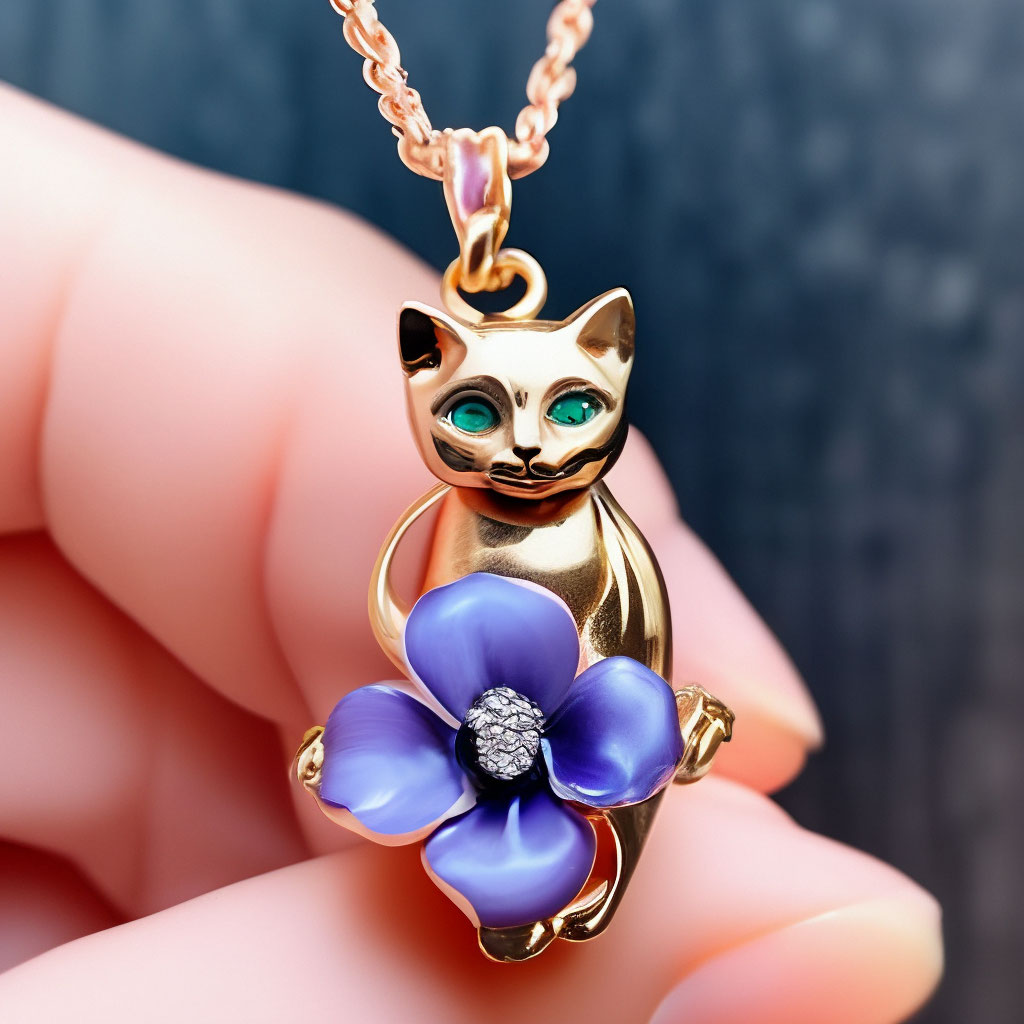 Choker Pendant Space Cat