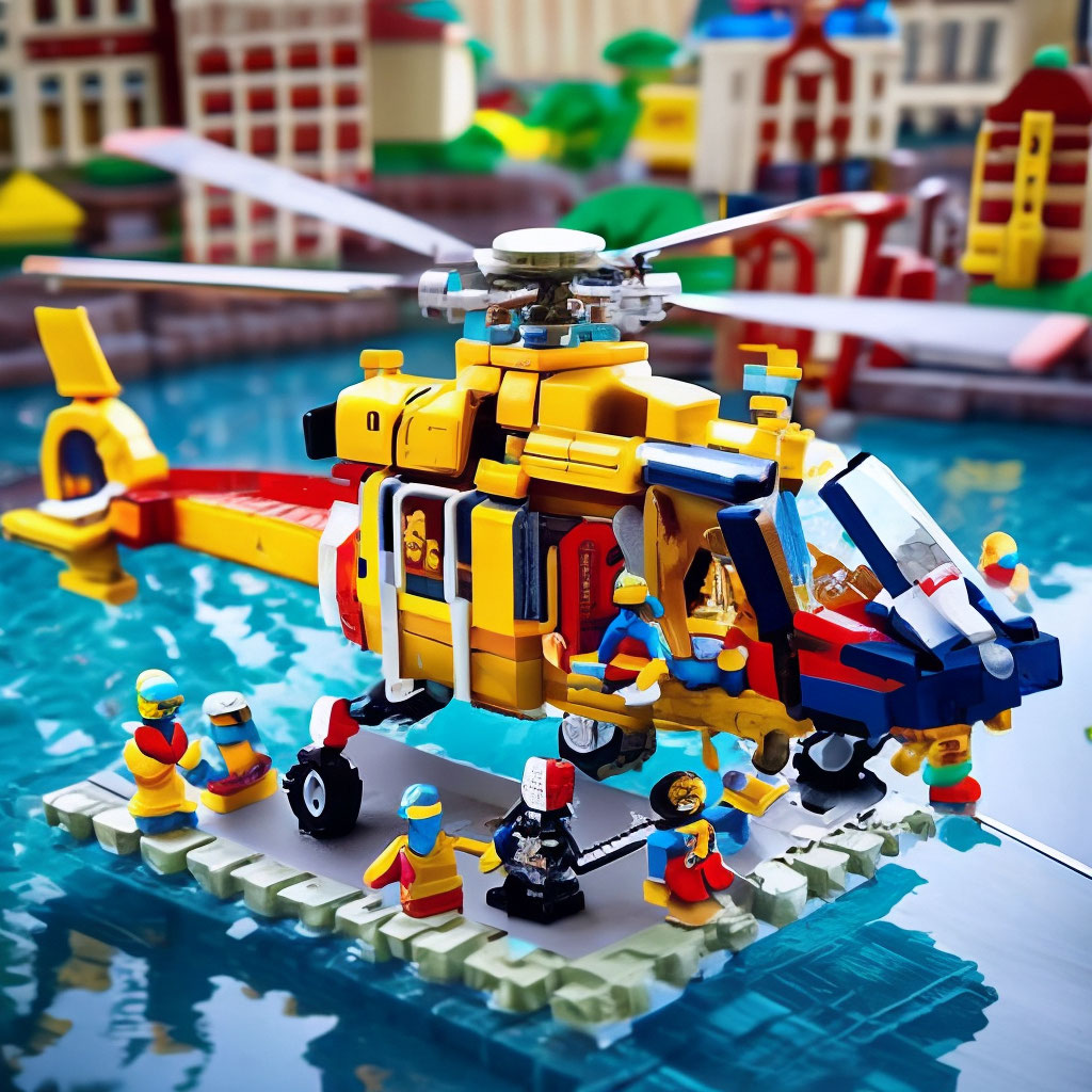 A man fell into the river in Lego