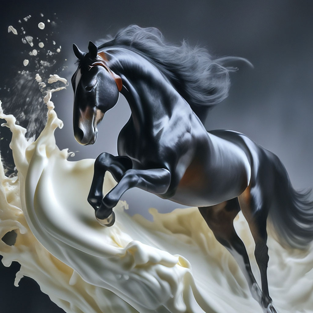 Летящий чёрный конь шелковая шкура…» — создано в Шедевруме