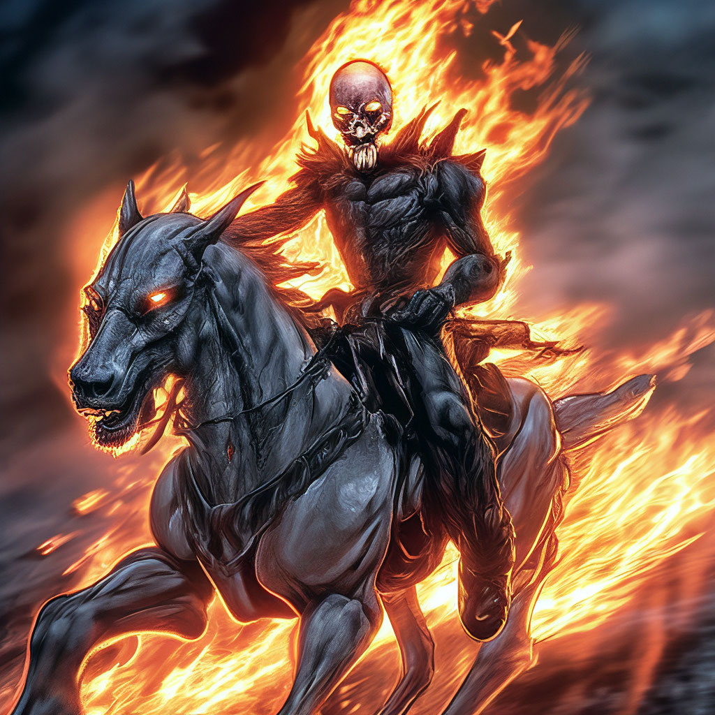 Ghost Rider Horse On Fire