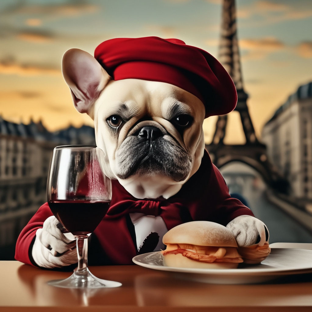 French bulldog with beret best sale