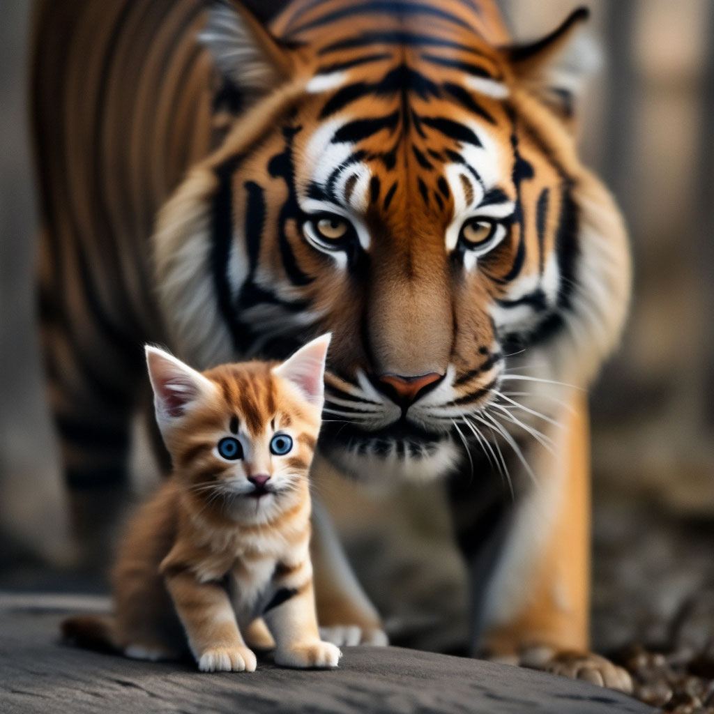 Тигр - самый крупный кот в мире!» — создано в Шедевруме