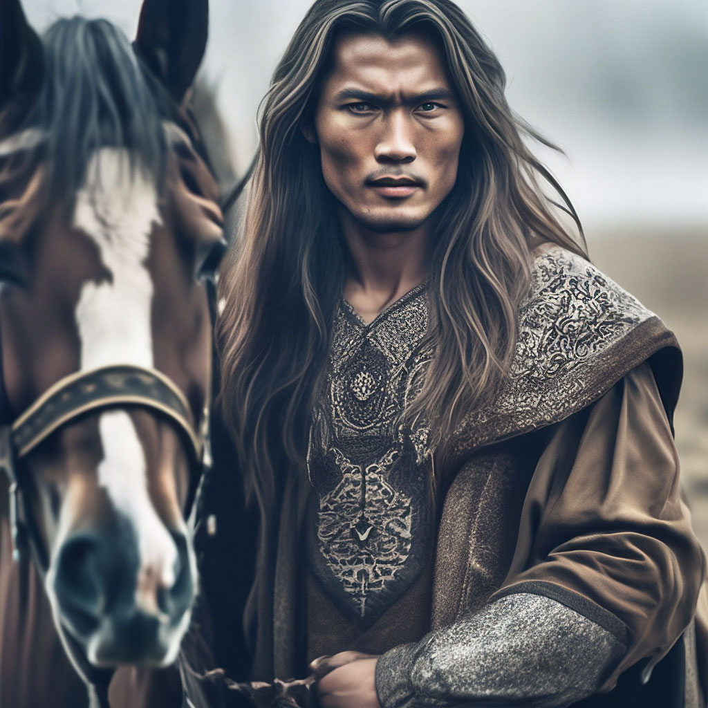 Bayan Batyr,horseman, Kazakh, man, …