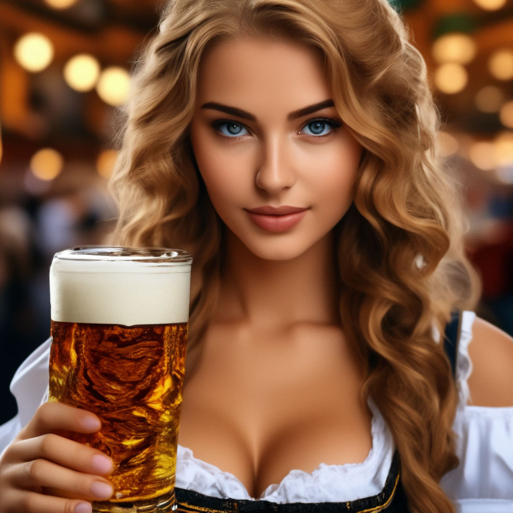 Голые девушки пьют пиво в мужской компании (30 фото)