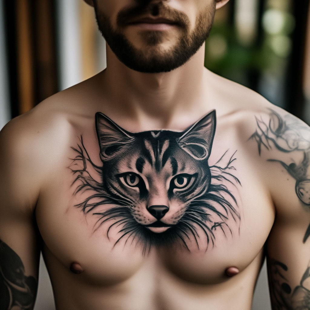 Татуировки на груди мужские и женские сделать в Москве по выгодной цене - Pigmentlab