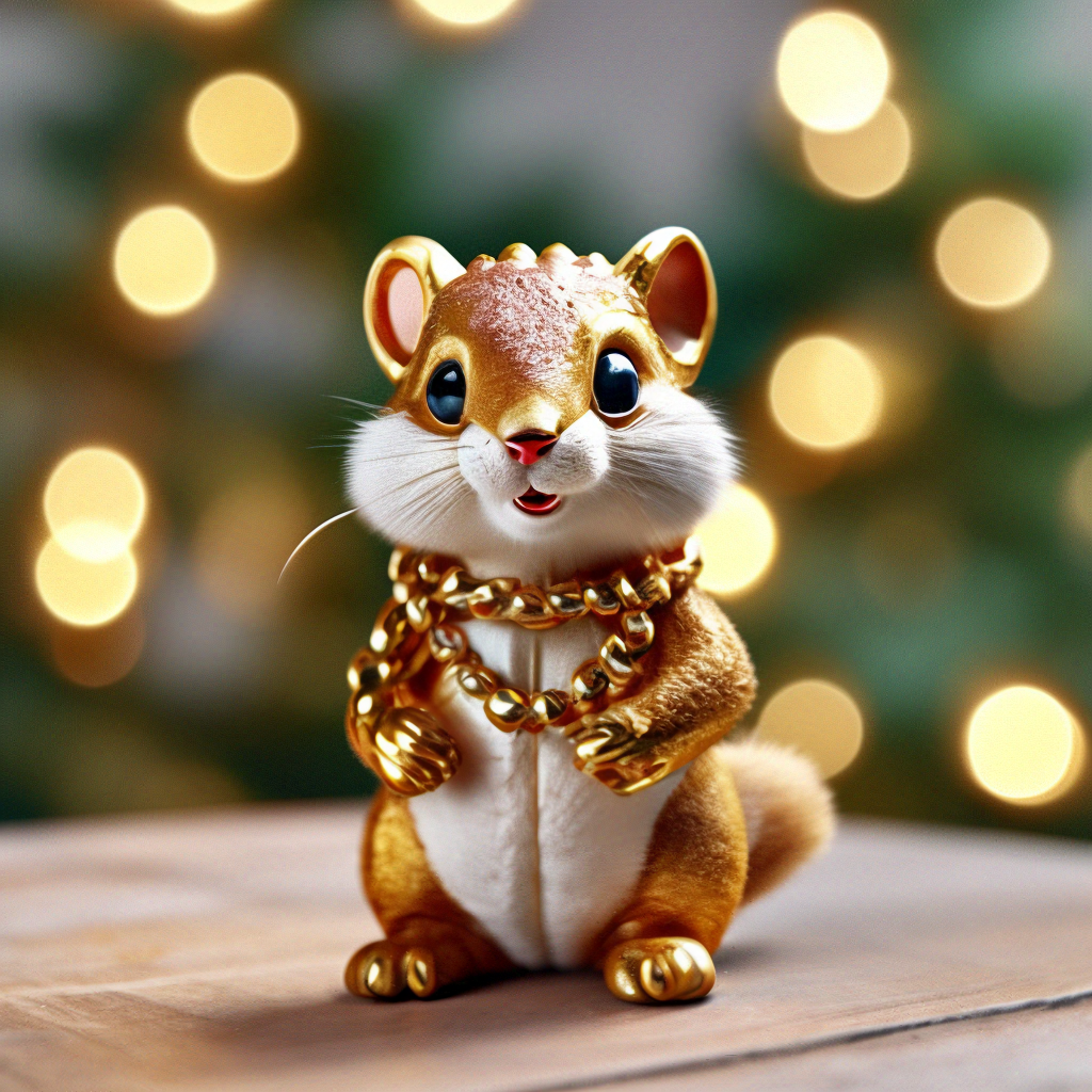 «Крутой бурундук с золотыми цепями» — создано в Шедевруме