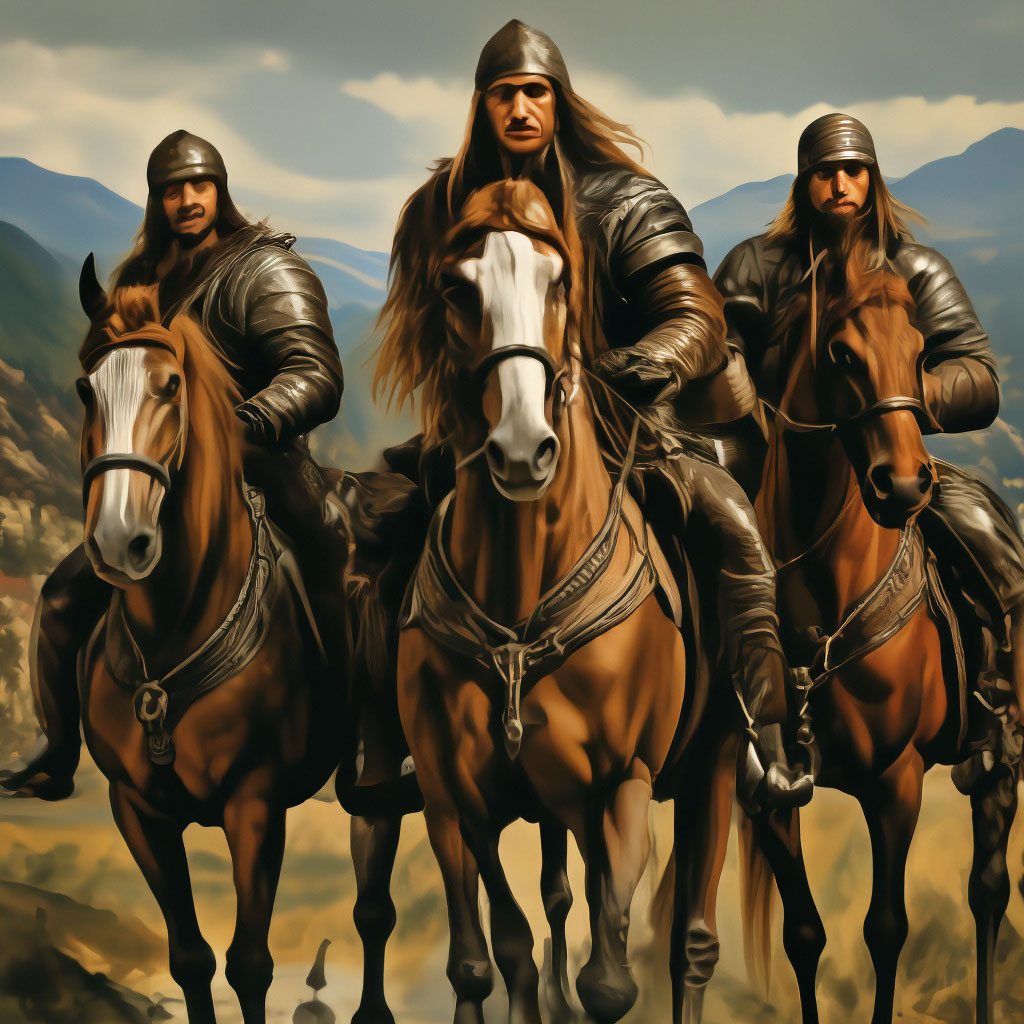 Три Богатыря на лошадях, с одноимё…» — создано в Шедевруме