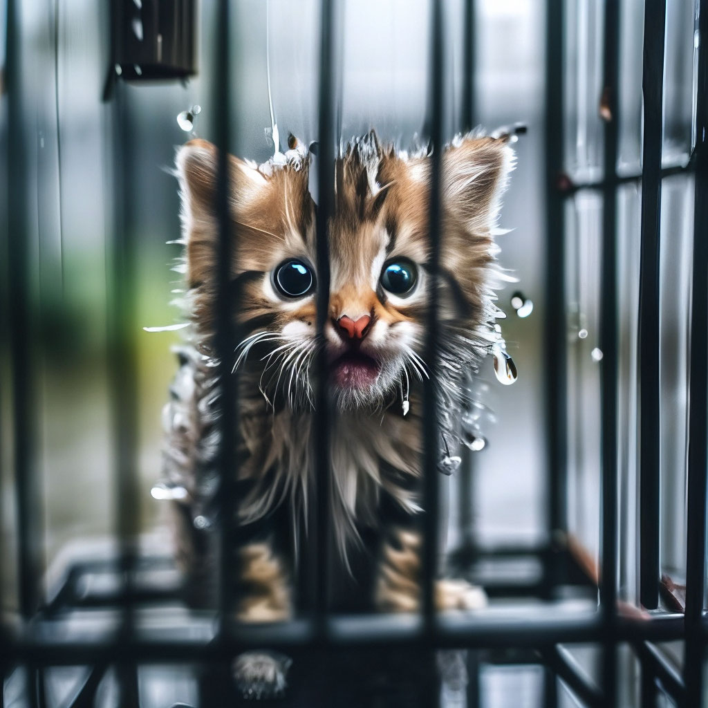 Маленький худой мокрый котёнок …» — создано в Шедевруме