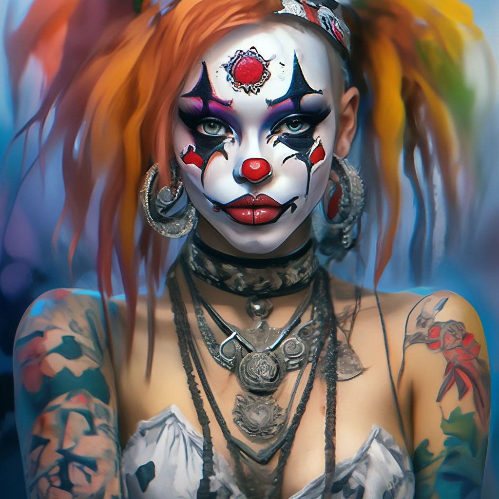 Татуировка клоун - описание, включая тату злой, добрый, грустный клоун, эскизы, фото работ