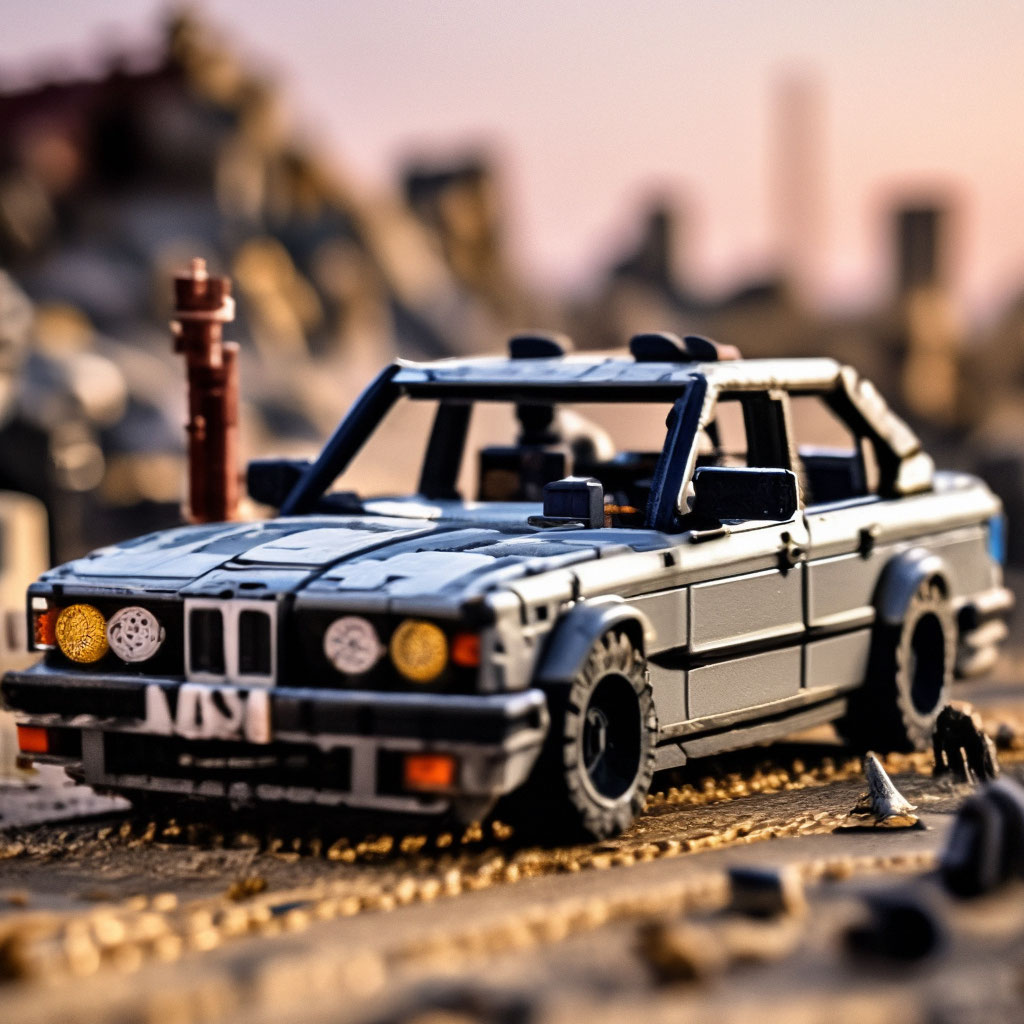 Bmw e34 made of lego. ultra realism image created in Shedevrum