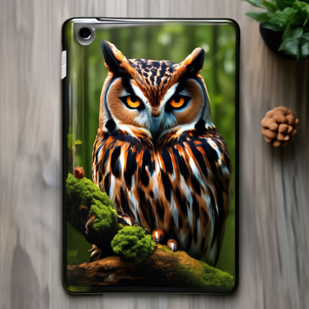 Кожаный чехол блокнот с флипом для Samsung Galaxy S5 / G900 с совой OWL style