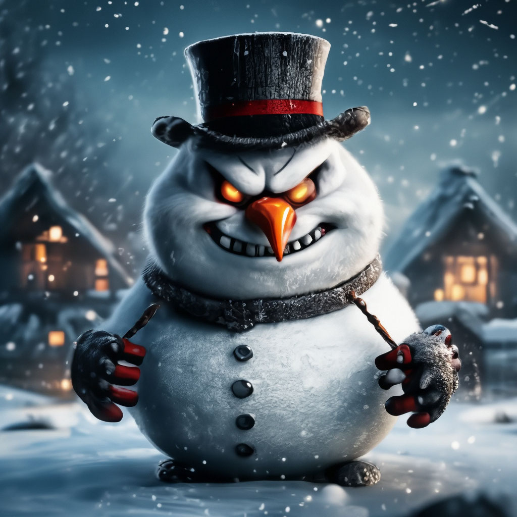 Angry Snowman Cartoon