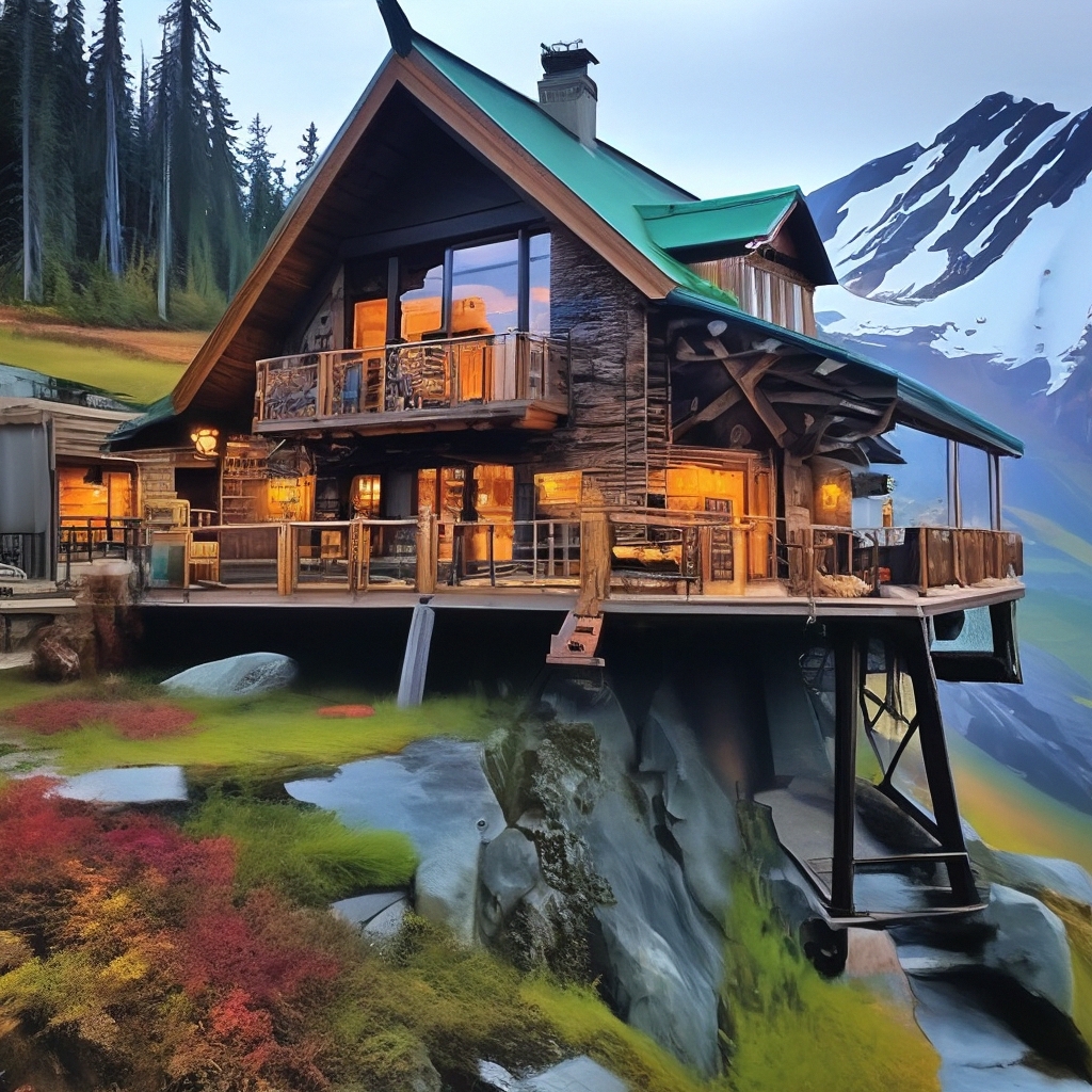 Роскошные горнолыжные дома на Аляске