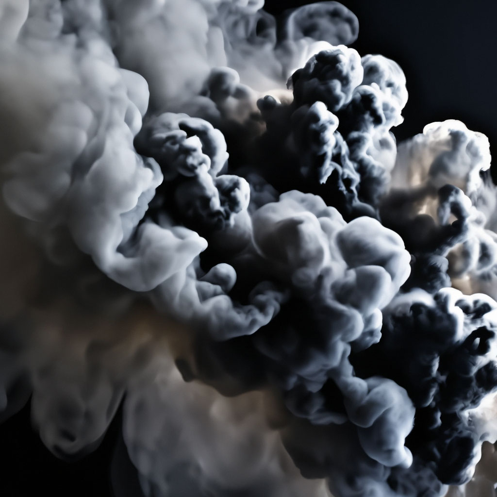 Дым на черном фоне густой большой …» — создано в Шедевруме