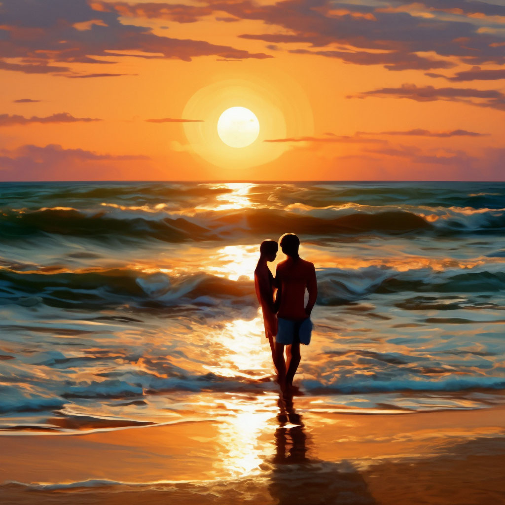 Красивая природа море романтика любви