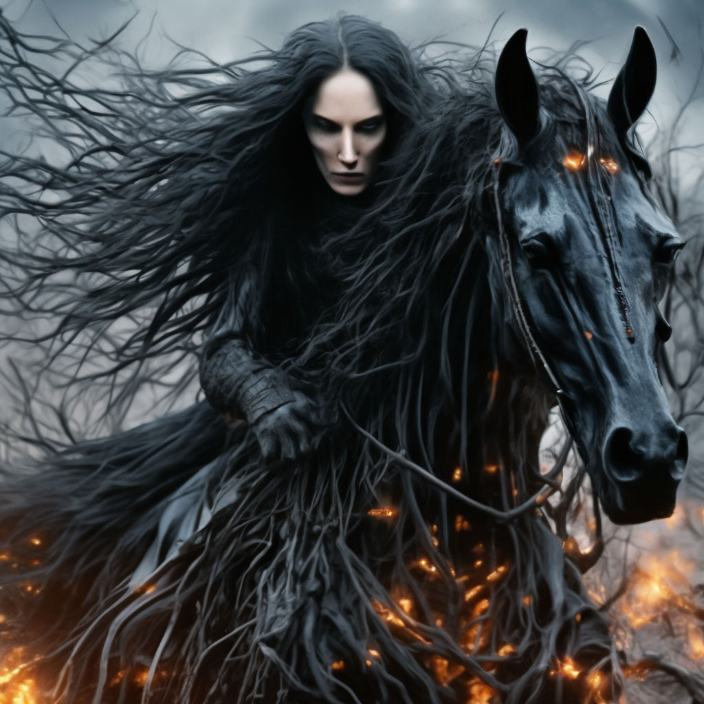 evil black horse wallpaper