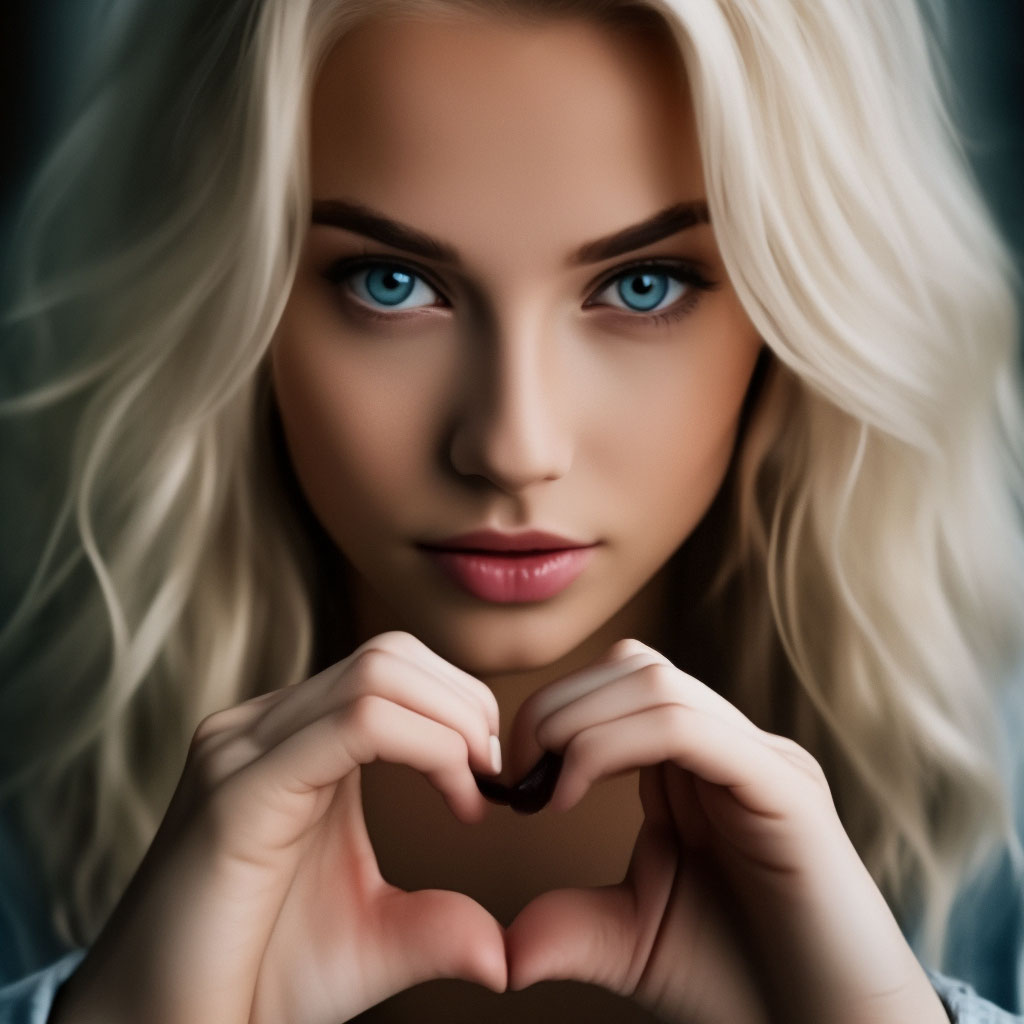 Beautiful blonde girl .makes a … — created in Shedevrum