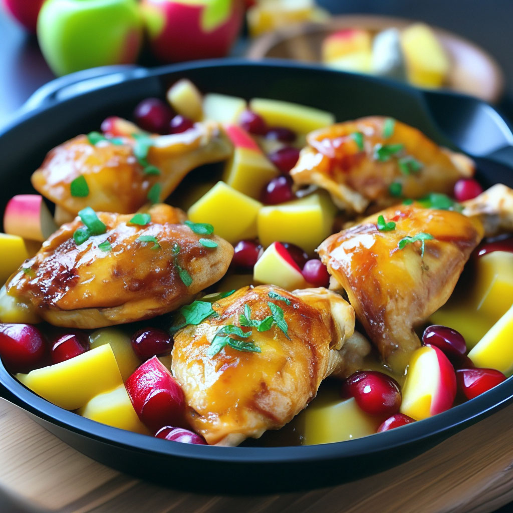 Курица с картофелем и яблоками, запеченные в духовке | Проект Роспотребнадзора «Здоровое питание»
