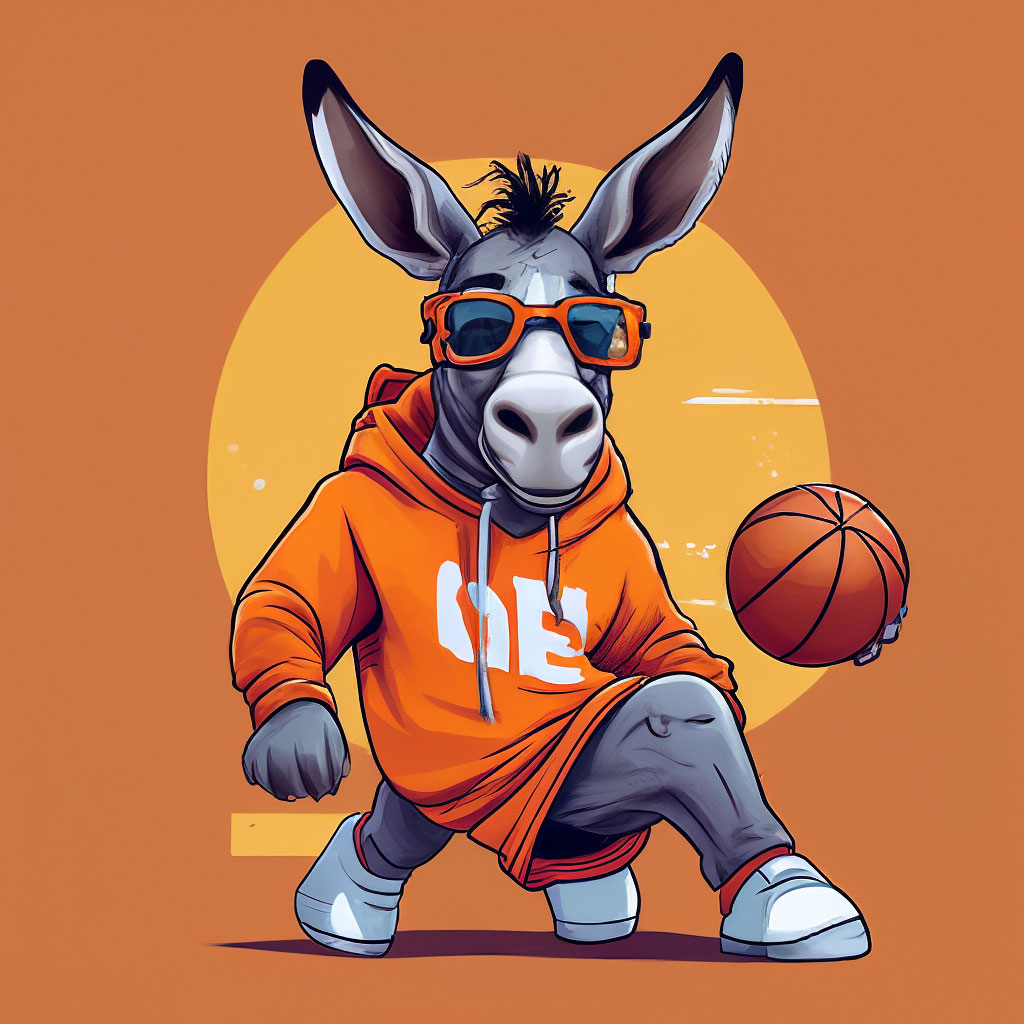 «Осел в очках, в оранжевой кофте, …» — создано в Шедевруме