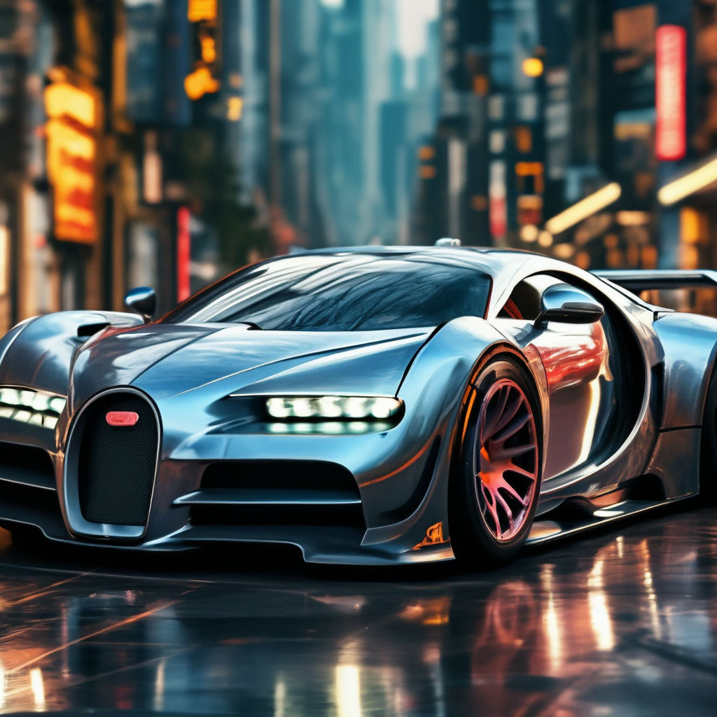 Bugatti weyron 100000» — картинка создана в Шедевруме