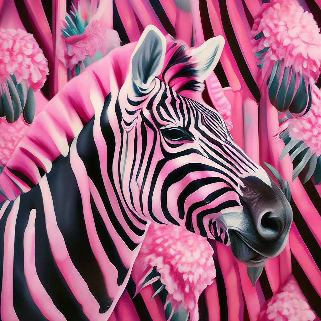 «Розовая зебра» — создано в Шедевруме