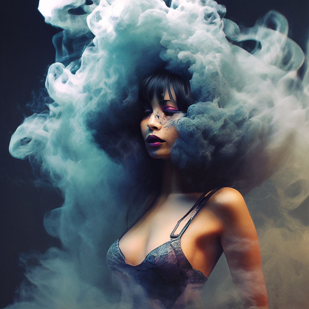 Стоковые фотографии по запросу Девушка дым