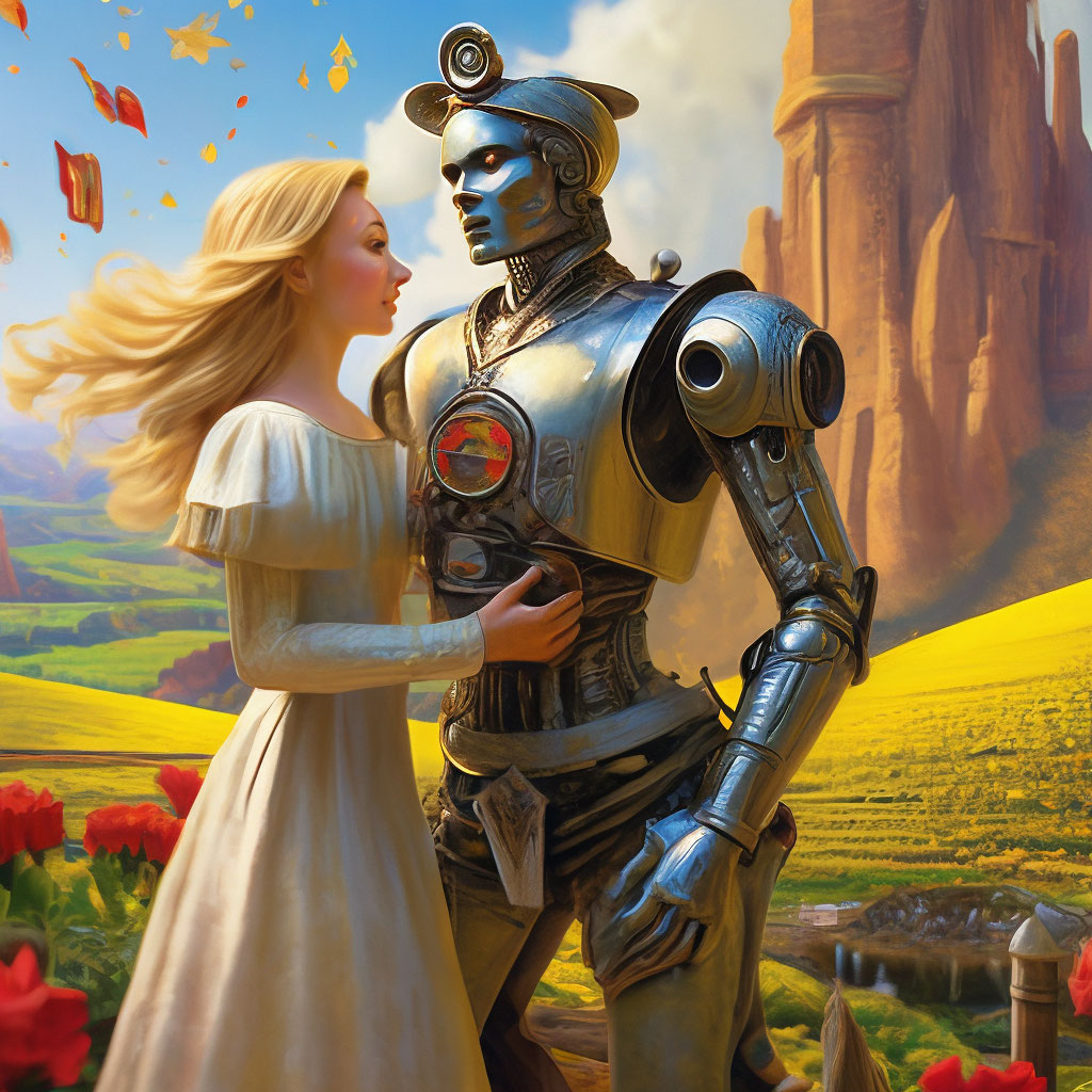 Элли И Механический Человек Объятия …» — Создано В Шедевруме